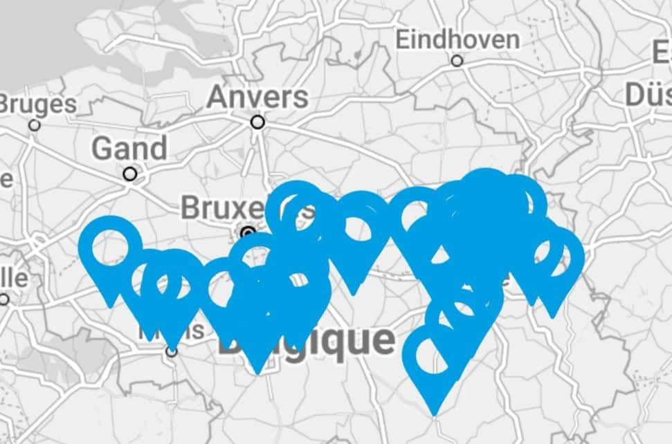 Localisation des 50 pharmacies en belgique distributeurs rheelaxx