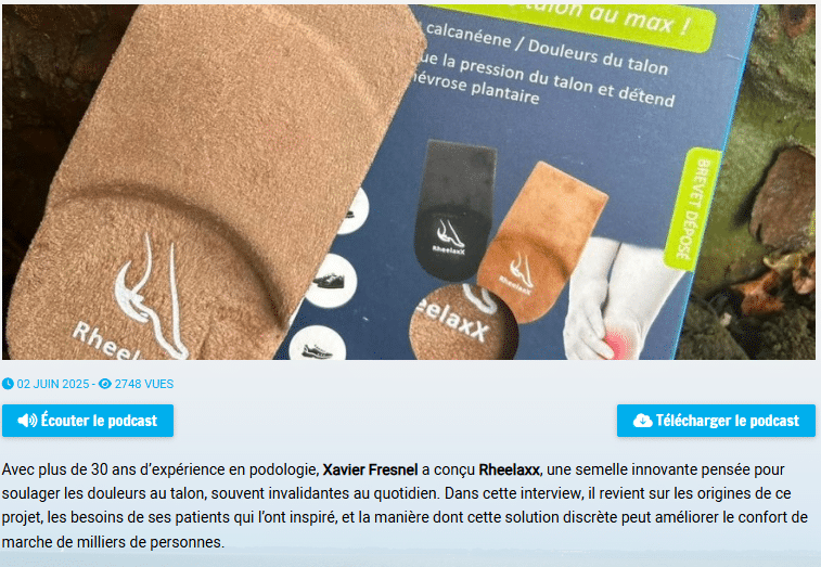 Douleurs au talon ? La semelle Rheelaxx pourrait tout changer